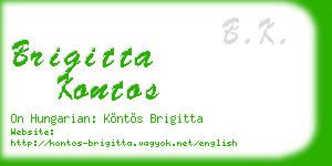 brigitta kontos business card