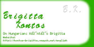 brigitta kontos business card